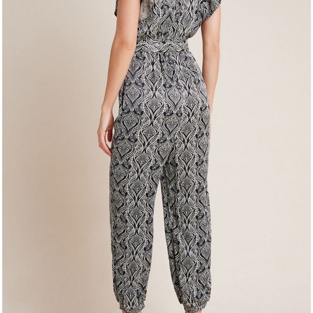 Anthropologie Black and White Patterned Jumpsuit - Picture 3 of 5